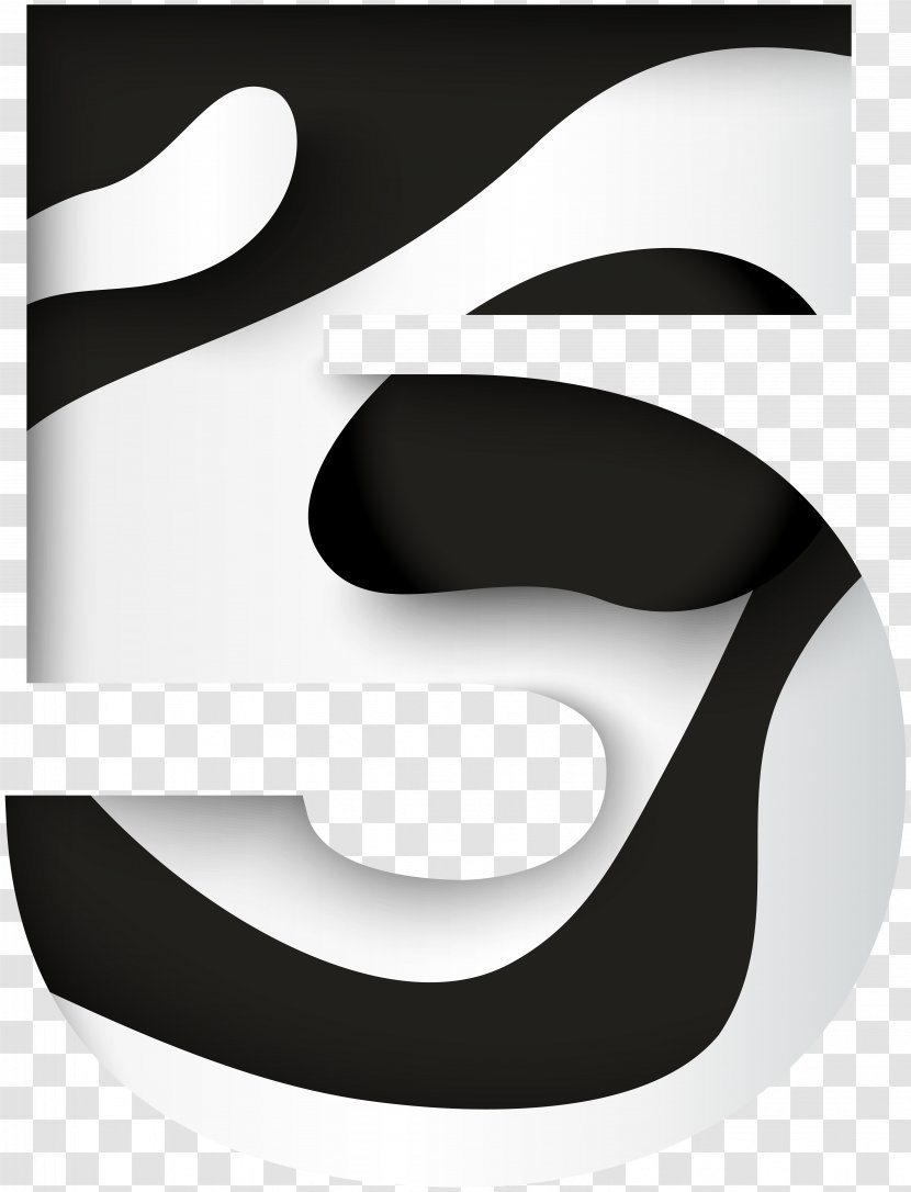 Logo Black And White Brand - Product Design - Number Five Clip Art Image Transparent PNG