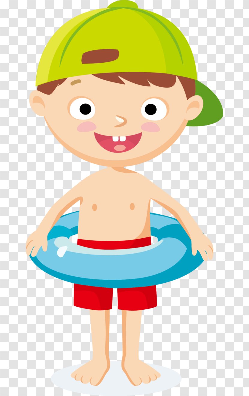 Swimming Vector Graphics Cartoon Clip Art Illustration - Fictional Character - Boy Pennant Transparent PNG