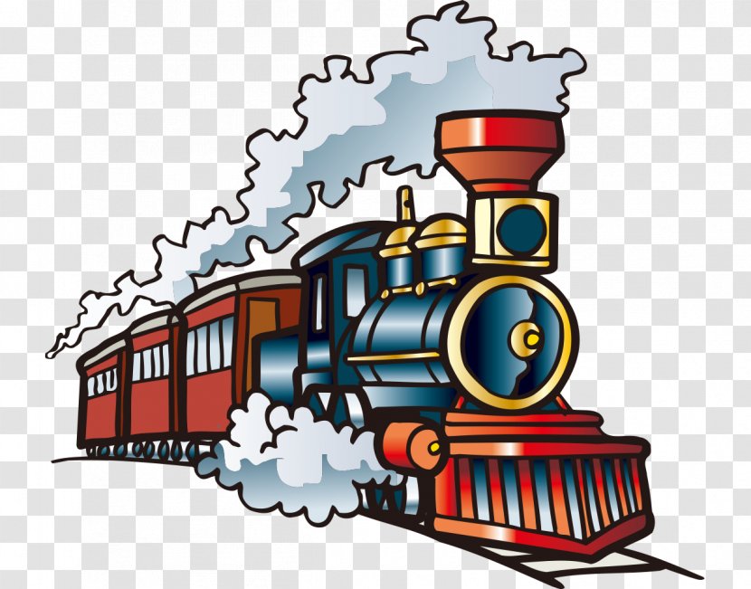 Train Hay Springs High School Clip Art - Website - Hand-painted With Cartoon Steam Transparent PNG
