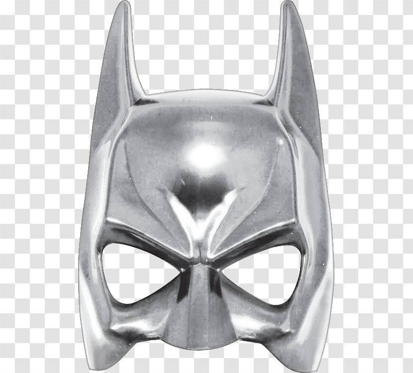 Mask Masque Batman Lapel Pin - Black And White Transparent PNG