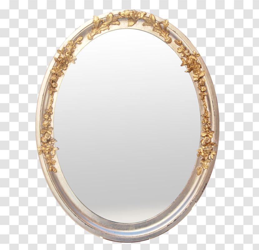Oval Cosmetics - Makeup Mirror - Gold Transparent PNG