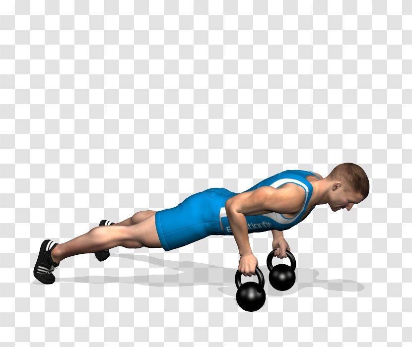 Physical Fitness Push-up Kettlebell Exercise Lying Triceps Extensions - Cartoon - Push Ups Transparent PNG
