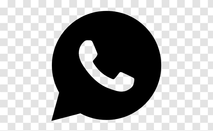 WhatsApp - Black And White - What App Icon Transparent PNG