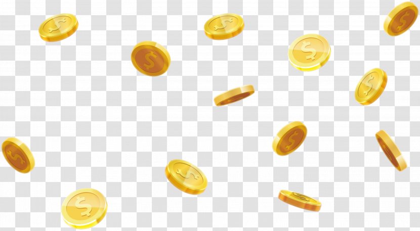 Gold Coin Fruit Yellow Clip Art - Floating Material Transparent PNG
