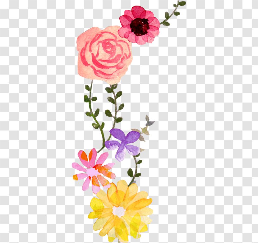 Watercolor: Flowers Garden Roses Watercolor Painting - Wildflower - Share Icon Transparent PNG