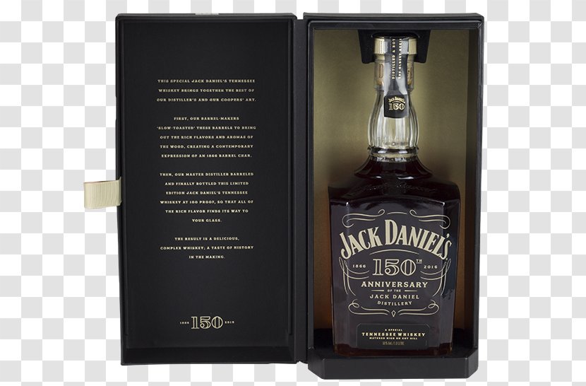 Tennessee Whiskey Liqueur Glass Bottle - Jack Daniels Silhouette Transparent PNG