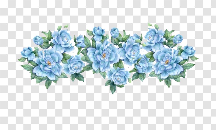 Flower Blue Rose Clip Art - Floral Transparent PNG