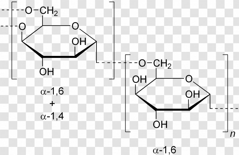 Dextran Alpha Glucan Polysaccharide Carbohydrate - Branching - Rectangle Transparent PNG