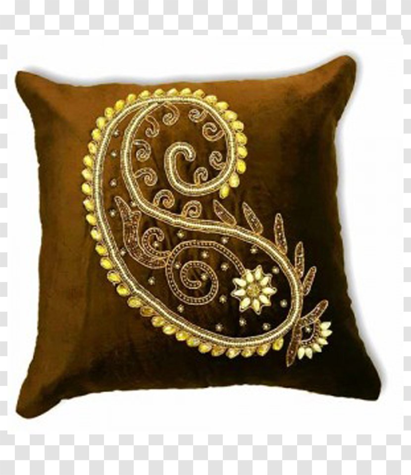 Cushion Throw Pillows Couch Black - Embroidery - Tablecloth Transparent PNG