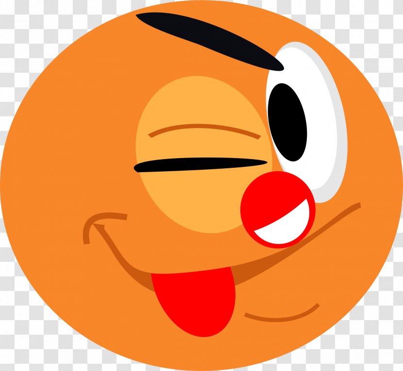 Smiley Emoticon Wink Clip Art - Clown - Nose Transparent PNG