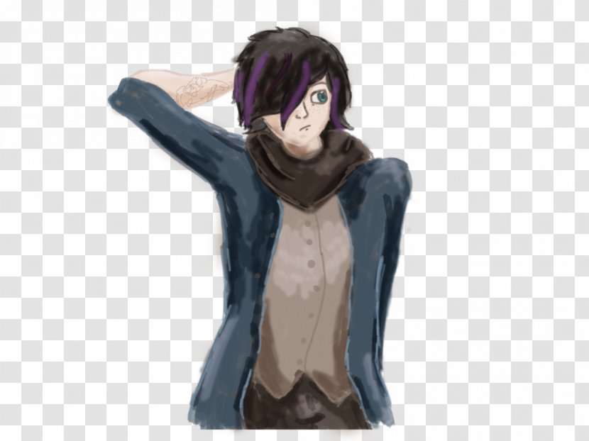 Black Hair Jacket Character Fiction - Watercolor Transparent PNG