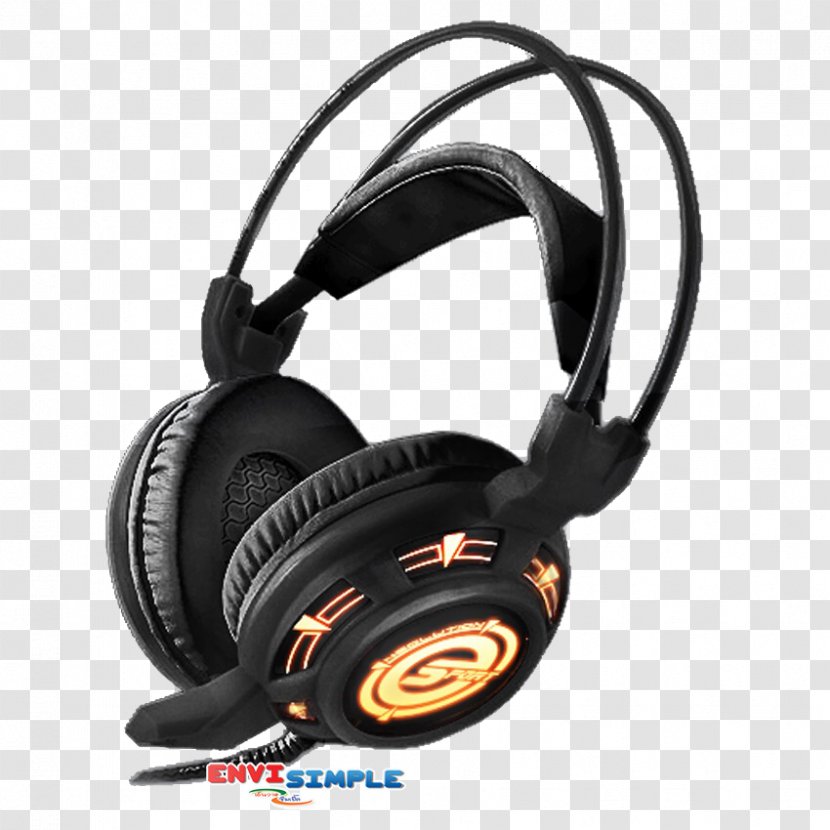 Headphones Ventus X Laser Gaming Mouse MO-VEX-WDLOBK-01 ESports Video Games - Entertainment - Headset White Orange Transparent PNG