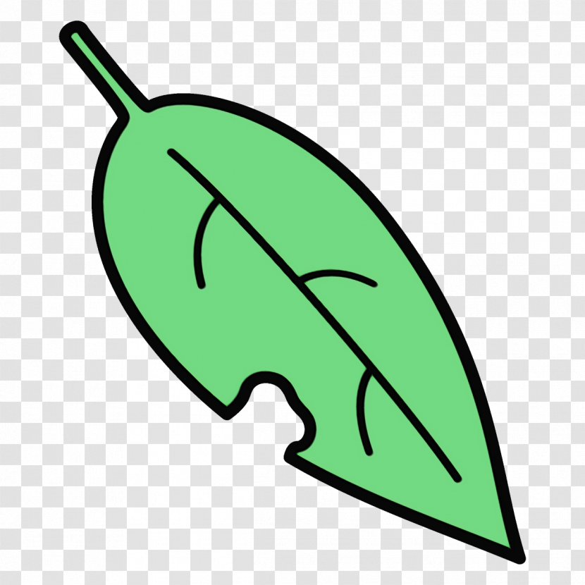 Green Leaf Line Plant Logo - Symbol Transparent PNG