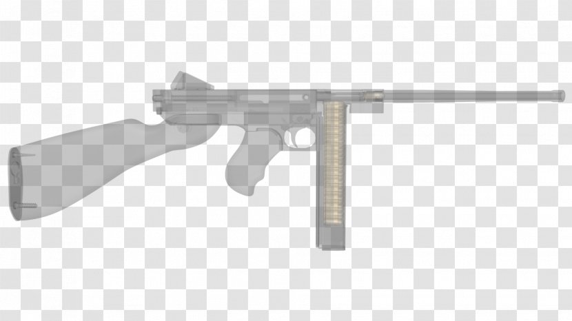 Gun Barrel Firearm トンプソンM1短機関銃 Thompson Submachine - Frame Transparent PNG