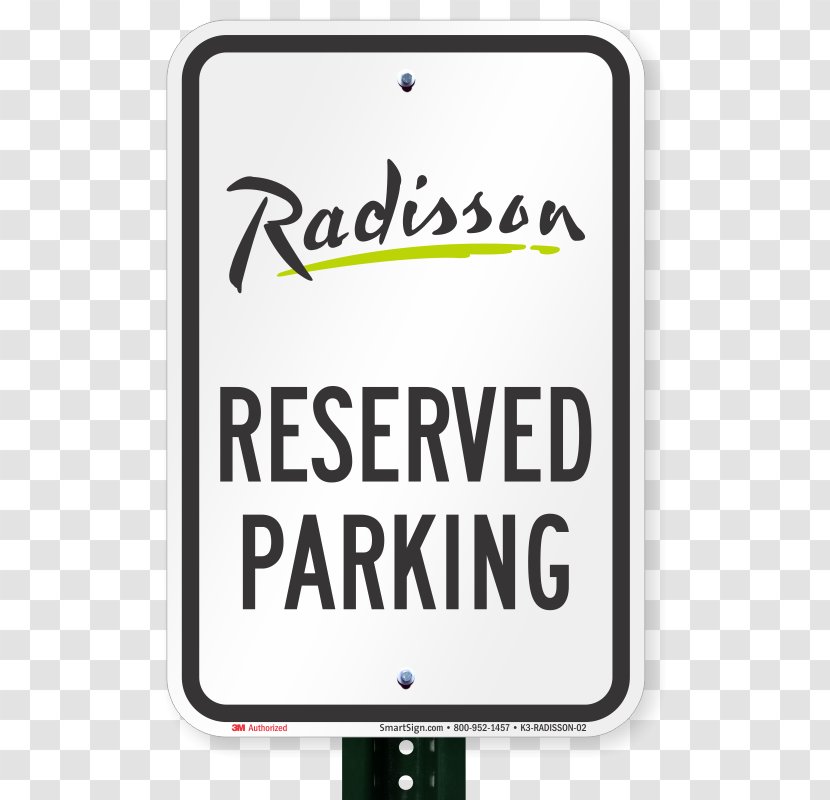 Radisson Laundry Bag Hotel Telephony Logo - Parking Lot Signs Transparent PNG