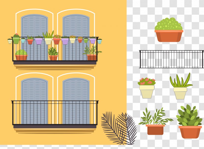 Balcony Euclidean Vector - Plant Transparent PNG