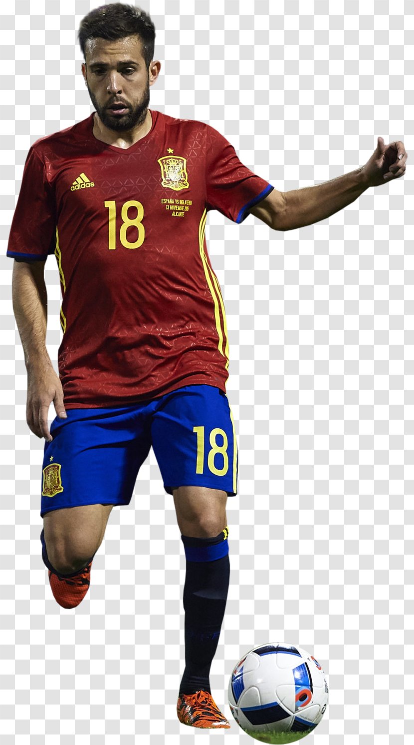 Jordi Alba Jersey Spain National Football Team Sport - Isco Transparent PNG