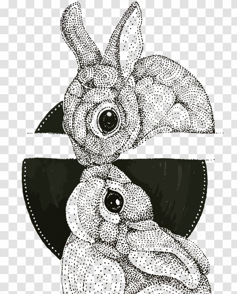 Drawing Illustration - Vector Painted Rabbit Transparent PNG