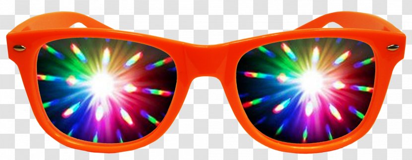 Laser Lighting Display Glasses Diffraction Grating - Purple - Paper Firework Transparent PNG