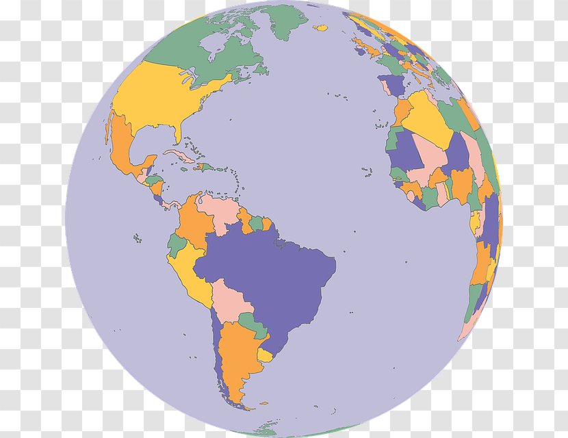 Globe World Map Earth Mapa Polityczna - Spanish Language Transparent PNG