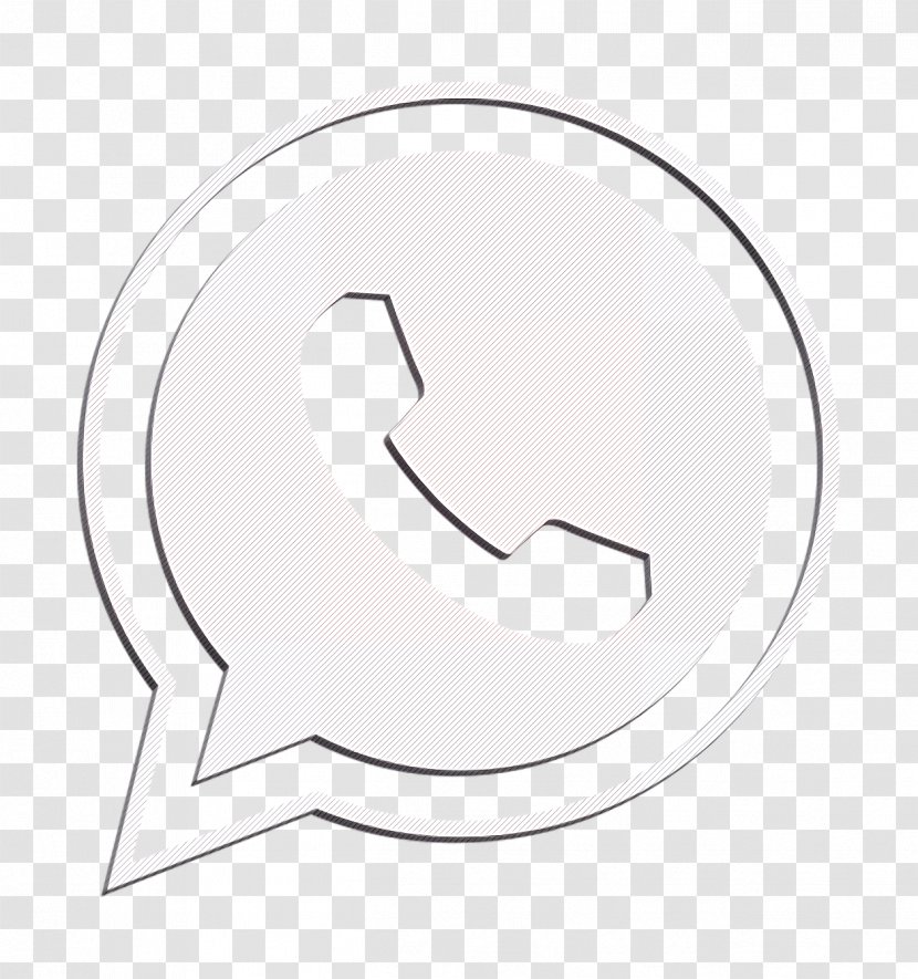 Whatsapp Icon Symbol Smile Blackandwhite Transparent Png