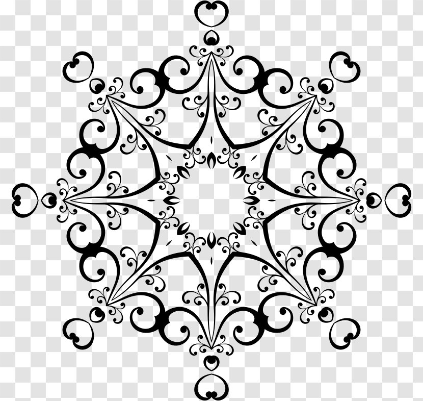 Symmetry White Floral Design Clip Art - Line - Abstract Pattern Transparent PNG