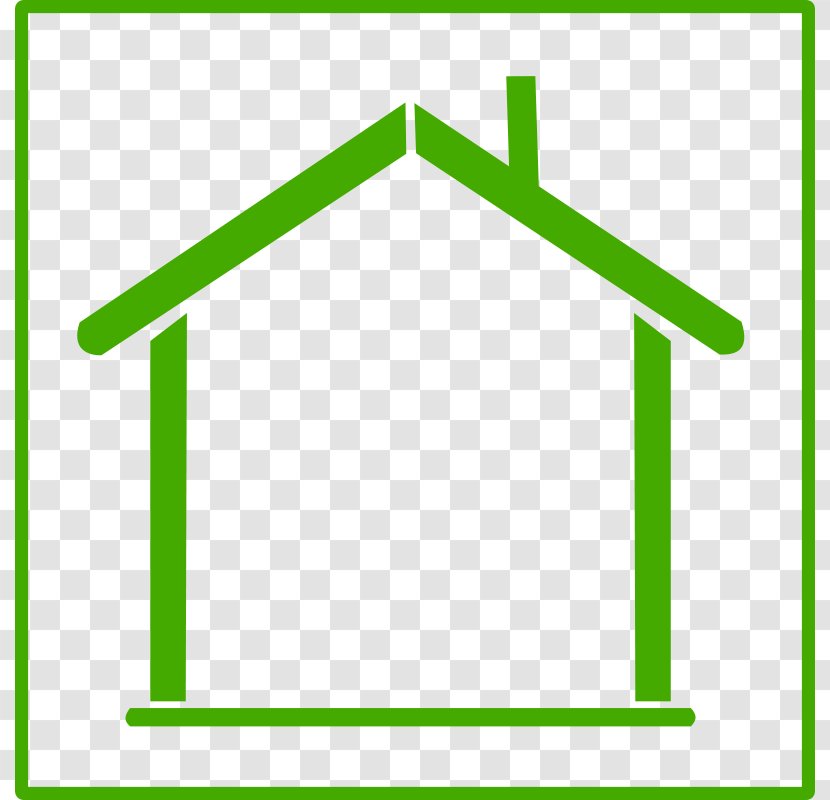 Green Home House Favicon Icon - Outline Of Transparent PNG