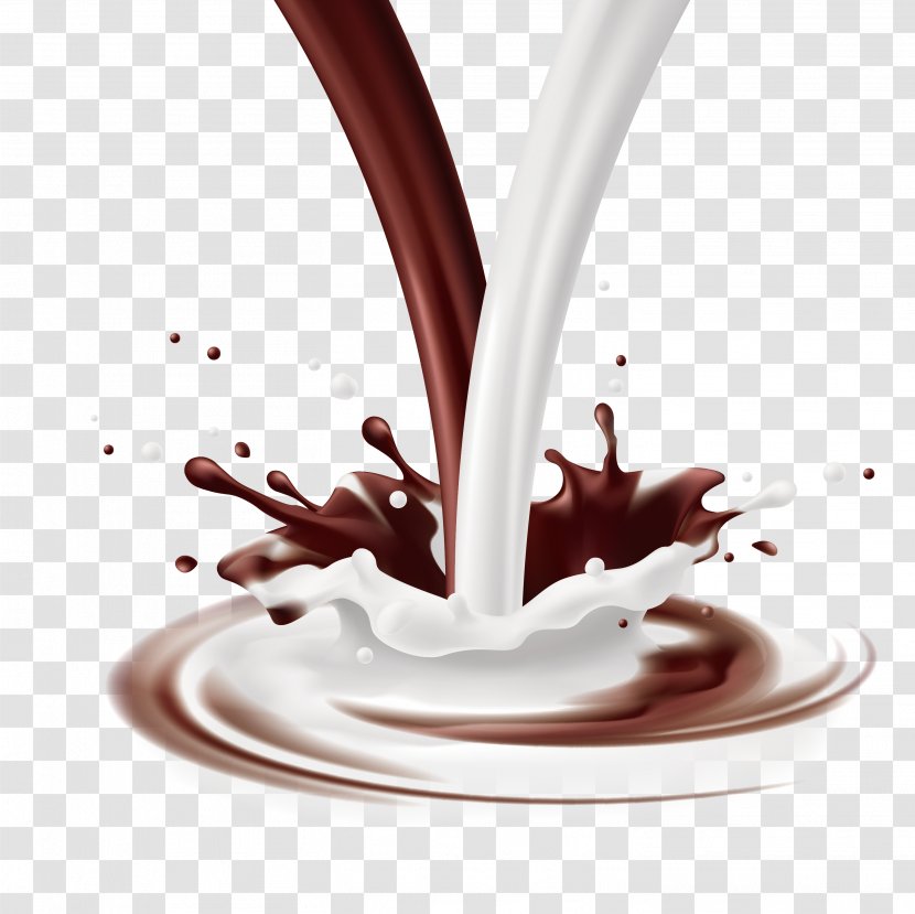 Milkshake Chocolate Milk - Black And White Transparent PNG
