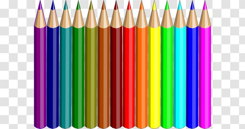 Art Colored Pencil Clip - Office Supplies - Razorbacks Color Cliparts Transparent PNG
