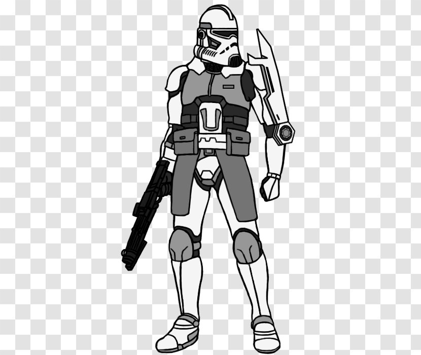 Clone Trooper Drawing Star Wars Artist - Line Art - Clonetrooper Infographic Transparent PNG
