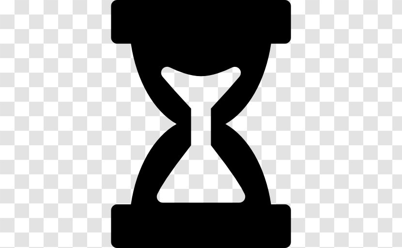 Hourglass Time Clock - Black And White Transparent PNG
