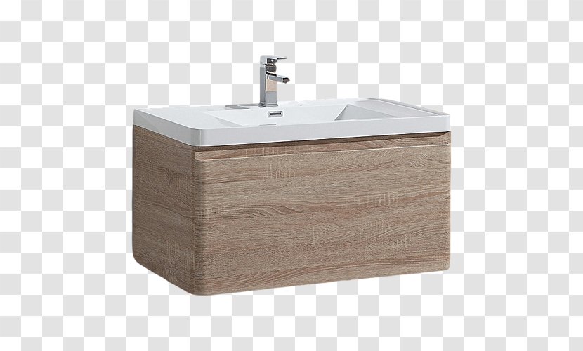 Modern Bathroom Oak Sink Drawer - Solid Wood Transparent PNG