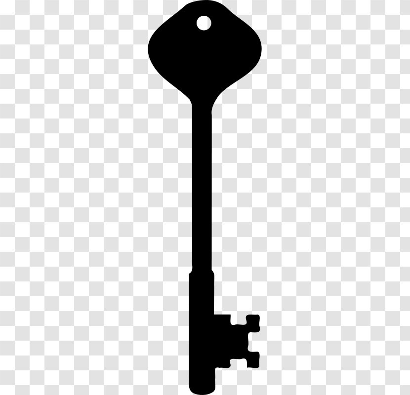 Skeleton Key Clip Art - Black And White Transparent PNG