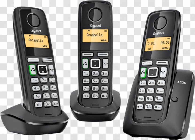 Cordless Telephone Gigaset Communications Handset Digital Enhanced Telecommunications - Communication Device - TELEFONO Transparent PNG