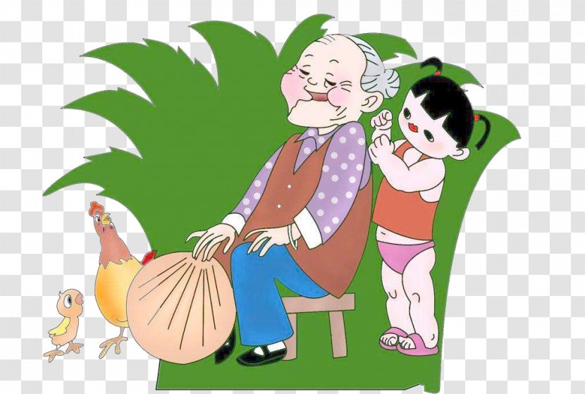 Old Age Parent Child Filial Piety - Everyday Life - Honor His Parents Hammer Back Transparent PNG
