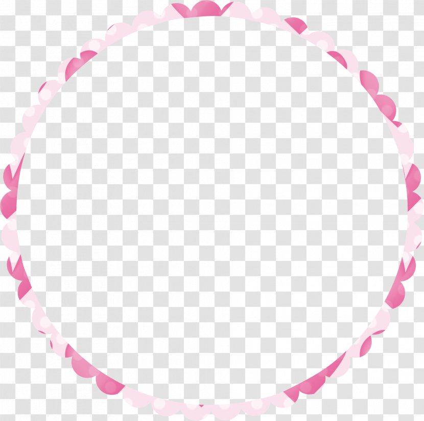 Pink Circle Clip Art - White - Lace Ring Transparent PNG