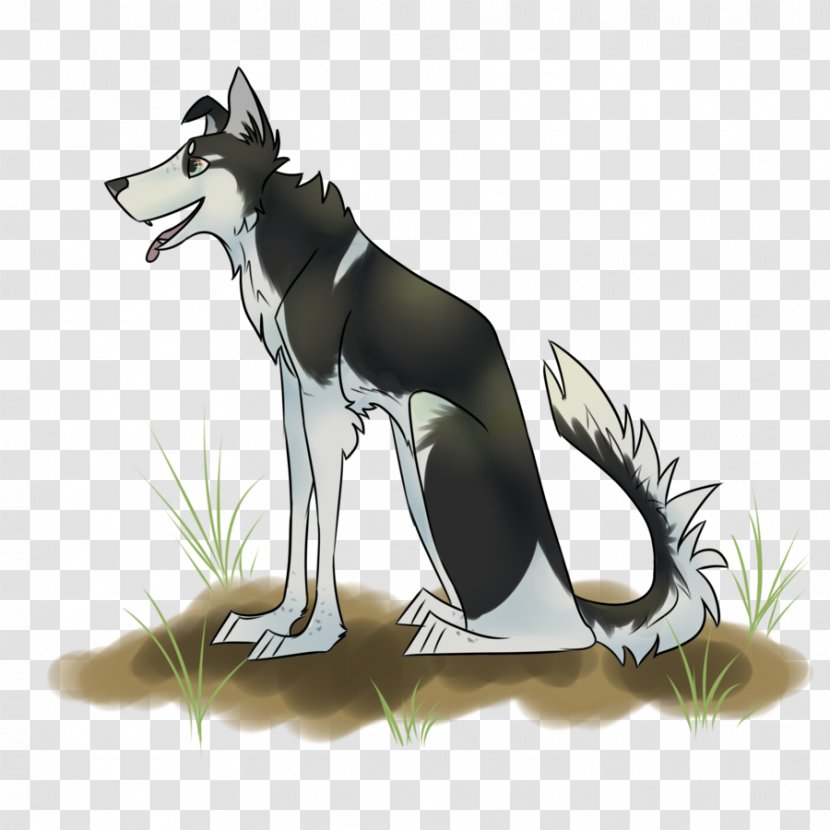 Siberian Husky Dog Breed Cartoon Clip Art Illustration - Rainbow Roses Ava Transparent PNG
