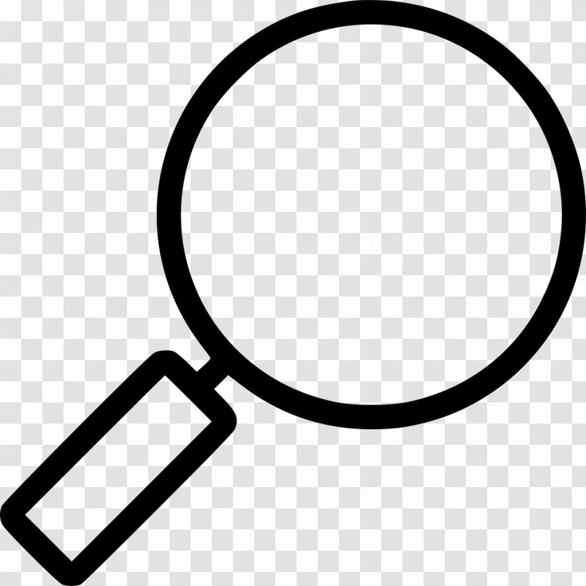 Magnifying Glass Clip Art - Black And White Transparent PNG