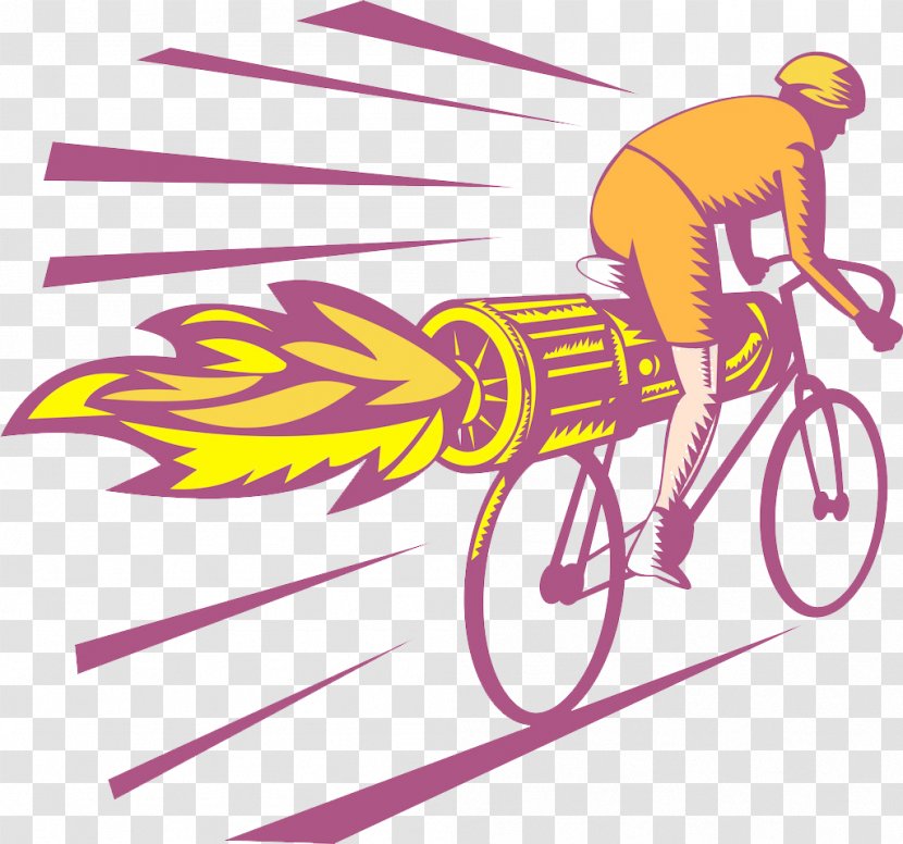 Cycling Road Bicycle Racing Royalty-free Clip Art - Bike Jet Engine Transparent PNG