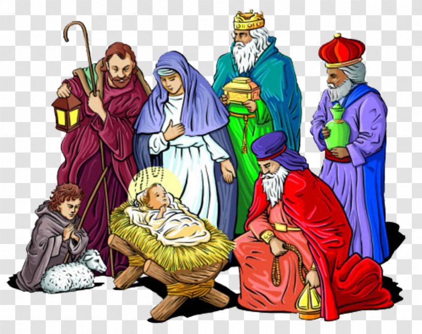 Holy Family Nativity Of Jesus Christmas Scene Clip Art - Christian - Mary Transparent PNG
