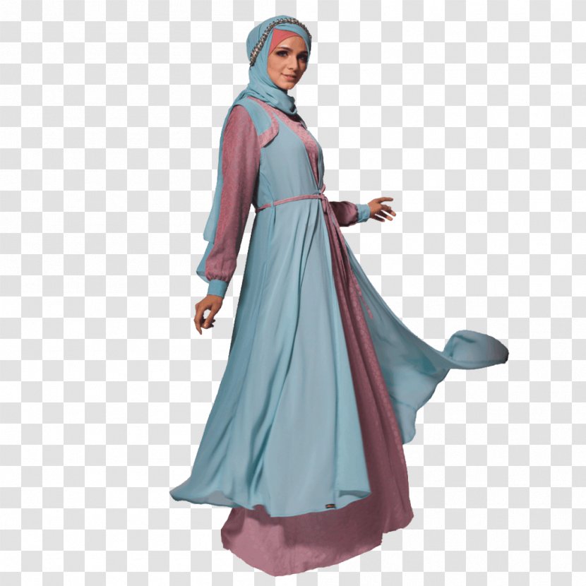 Robe Muslim Turquoise Thawb Dress - Party Transparent PNG