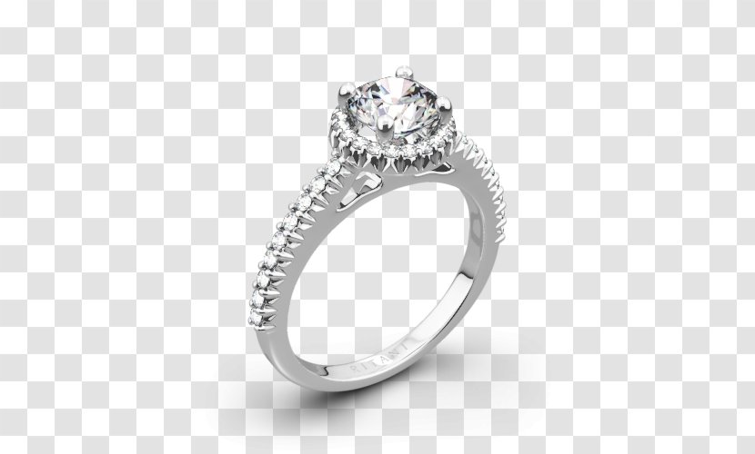 Engagement Ring Wedding Princess Cut Diamond - Enhancers - Halo Transparent PNG