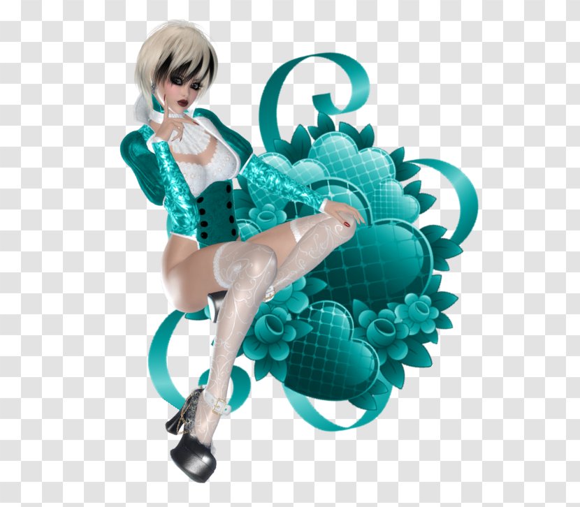 Figurine Love - Turquoise Transparent PNG