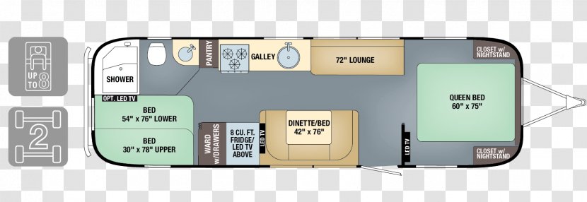 Airstream Of Scottsdale Campervans Caravan Motorhome - Chicago - Bunk Bed Transparent PNG