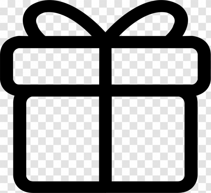 Gift - Symbol - Black And White Transparent PNG
