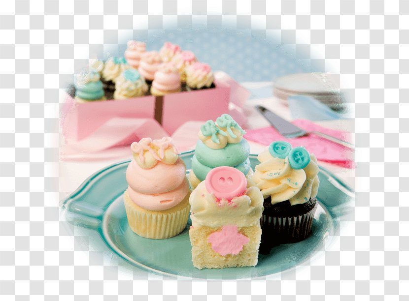 Cupcake Gender Reveal Muffin Buttercream - Cake Transparent PNG