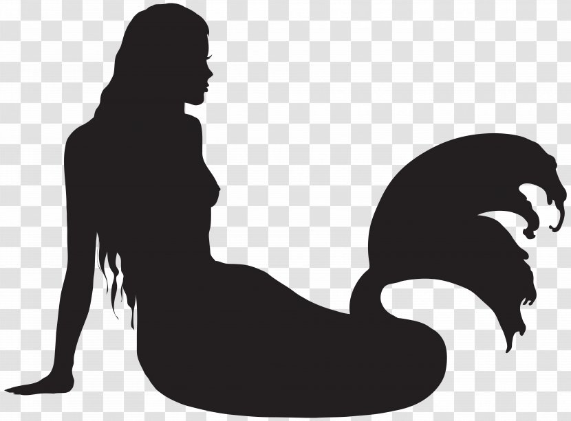 Mermaid - Joint - Sitting Silhouette Clip Art Transparent PNG