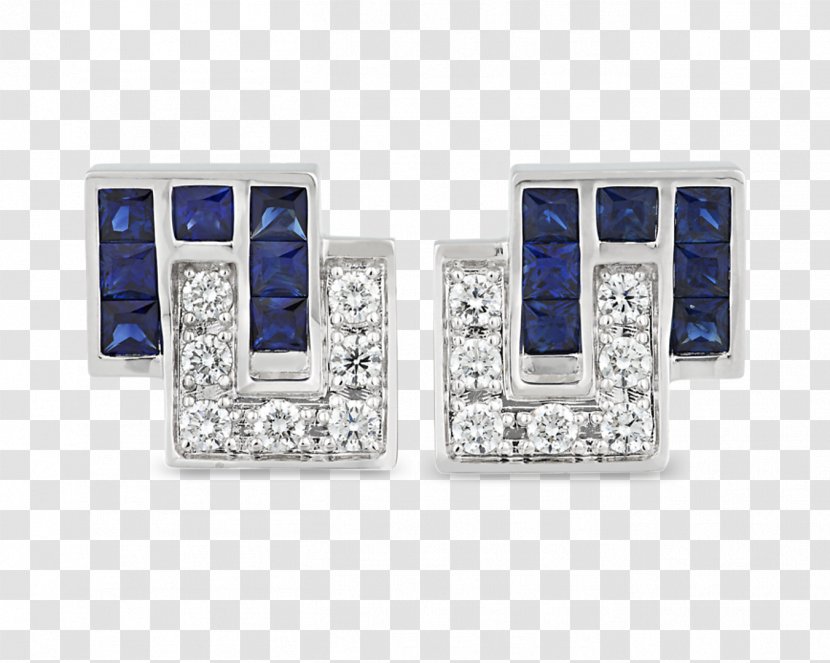 Sapphire Earring Cufflink Carat Diamond Transparent PNG