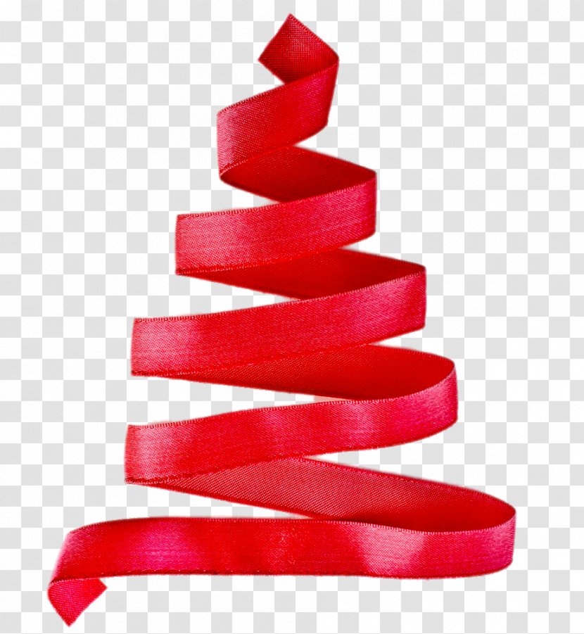 Ribbon Christmas Tree - Creative With Red Transparent PNG