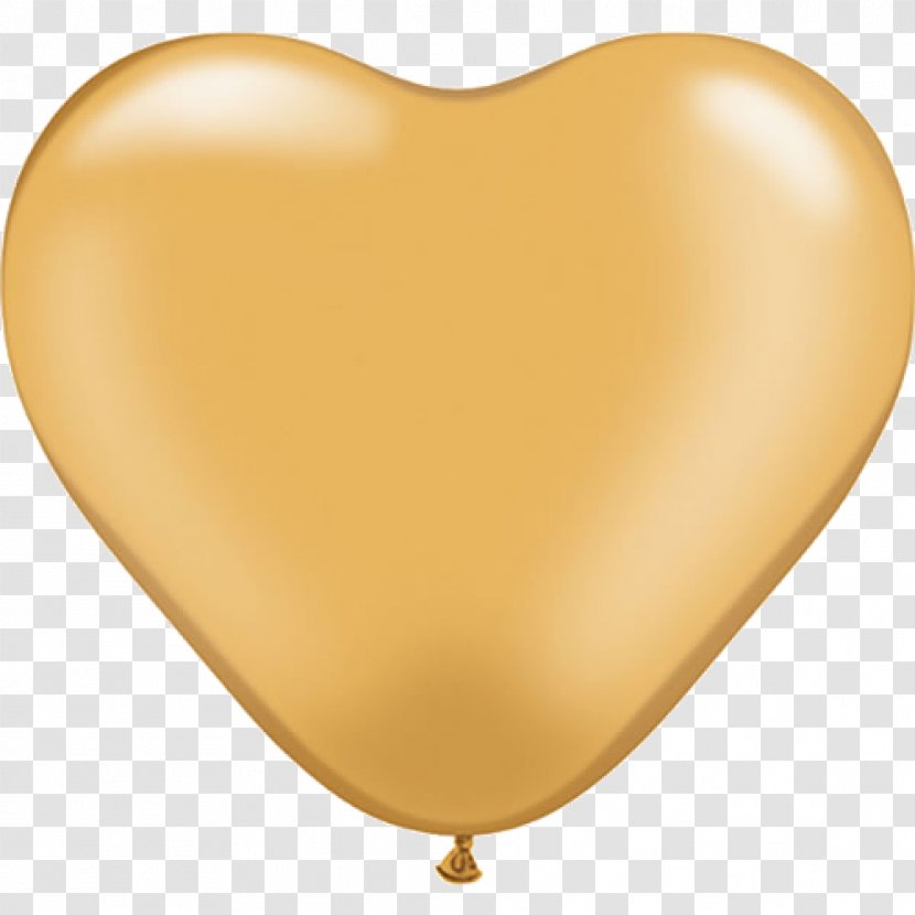 Toy Balloon Heart Color Gold Transparent PNG
